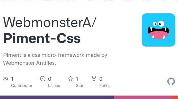 Piment CSS, premier micro framework css aux Antilles !